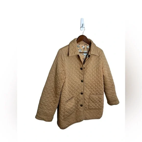 Denim & Co. Women’s Reversible Quilted Stitched Floral Jacket - Picture 5 of 13